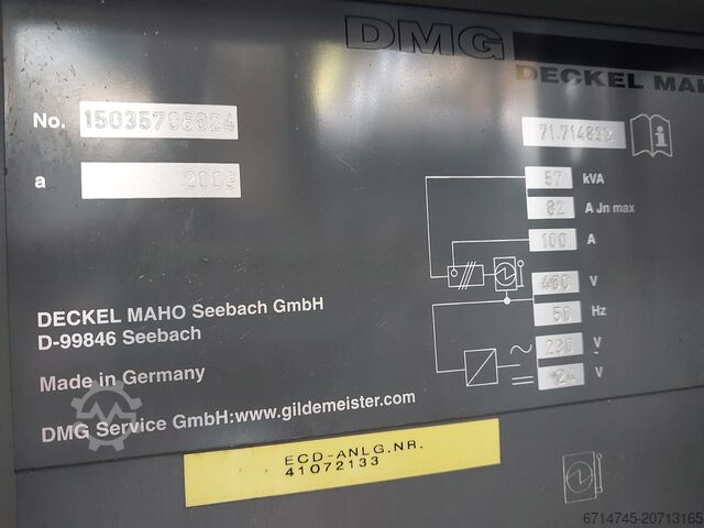 Universal machining center Deckel Maho DMU 70 Evolution