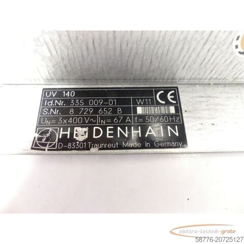 Component Heidenhain UV 140 Versorgungseinheit ID 335 009-01 SN 8729652B - generalüberholt mit 3 Monaten Gewährleistung-