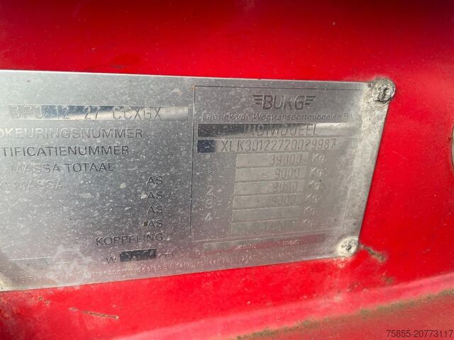 Containertransport Burg BPO 12-27 CCXGX 20/30 FT Chassis / BPW Axles / ...