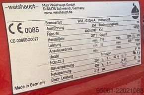 Gasbrænder Weishaupt WM-G10/4-A /// 1250kw Weishaupt WM-G10 / 1250kw