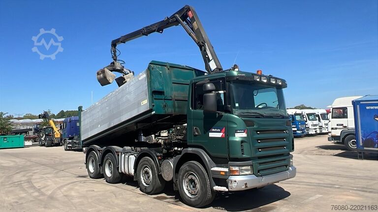 Volquete con grúa Scania G 380 (EURO 5 / BIG HUB / STEEL SUSP. / HMF 164...