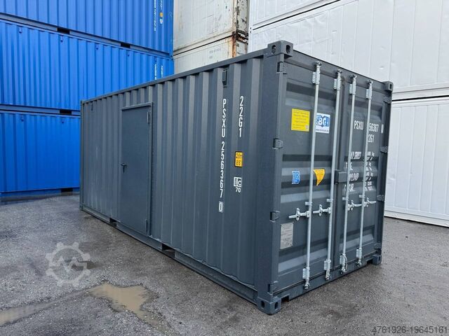 Seecontainer  20' DV Lagercontainer mit Personentür
