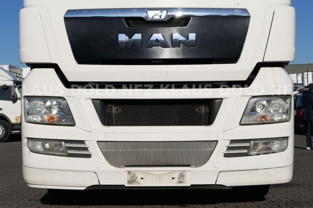 Flatbed truck with tarp MAN TGX 18.400 Pritsche Plane Retarder 2-Tanks