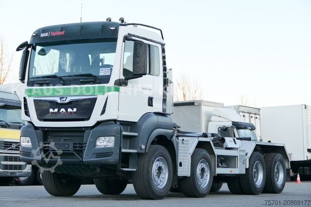 Kanca kasalı yük kamyonu (roll-off) MAN TGS 35.500 Abrollkipper Mobas Retarder 8x4 Euro6