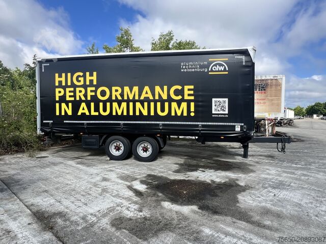 Åben trailer med presenning Fliegl TPS135  13,5 t Tandemplanenanhänger, neuwertig