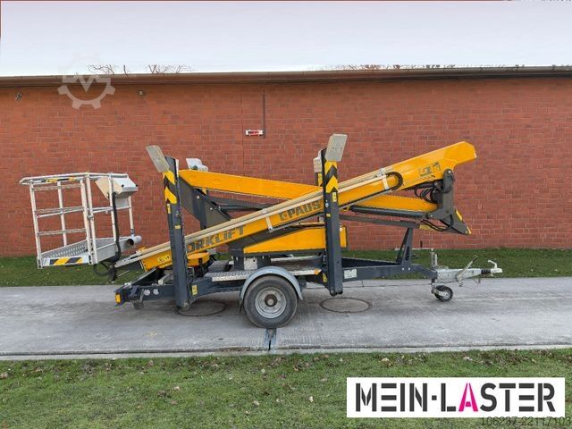 Remorcă cu platformă de lucru Paus PAUS GT 16AG  Arbeitshöhe 16m 200kg Stromagregat