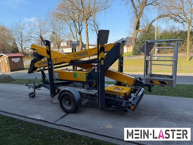 Remorcă cu platformă de lucru Paus PAUS GT 16AG  Arbeitshöhe 16m 200kg Stromagregat