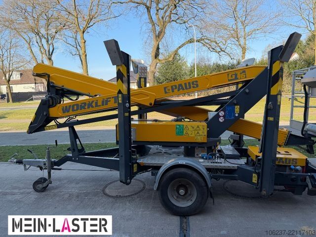Remorcă cu platformă de lucru Paus PAUS GT 16AG  Arbeitshöhe 16m 200kg Stromagregat
