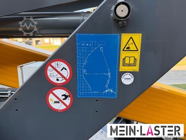 Remorcă cu platformă de lucru Paus PAUS GT 16AG  Arbeitshöhe 16m 200kg Stromagregat