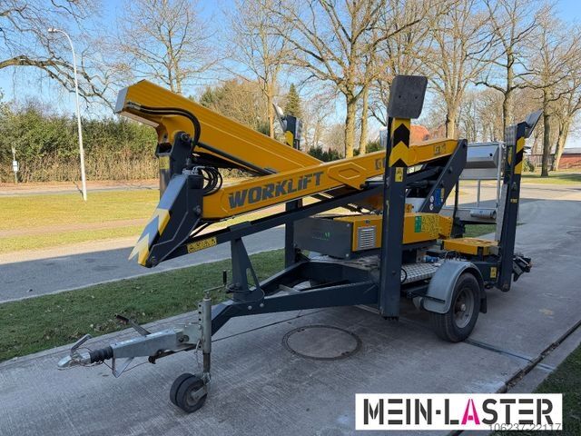 Remorcă cu platformă de lucru Paus PAUS GT 16AG  Arbeitshöhe 16m 200kg Stromagregat