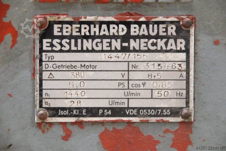 Gearmotor 3,67 kW, 28 o/min Bauer D447/166