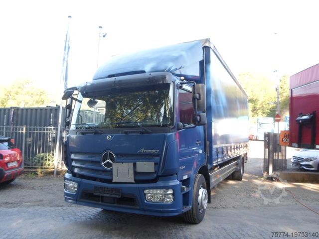 Plattewagen met zeil MERCEDES-BENZ 1624 L/ Tautliner/ LBW