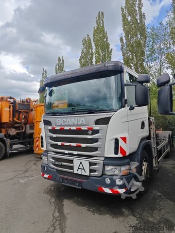 Camion benne à bras amovible SCANIA G440 , HIAB Kran