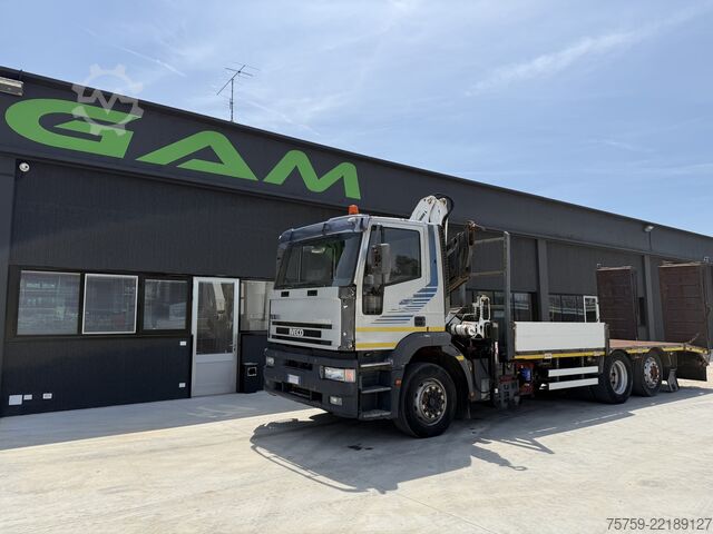 γερανός τοποθετημένος σε φορτηγό Iveco Eurotech 240E42 Pritsche mit Rampen+Kran