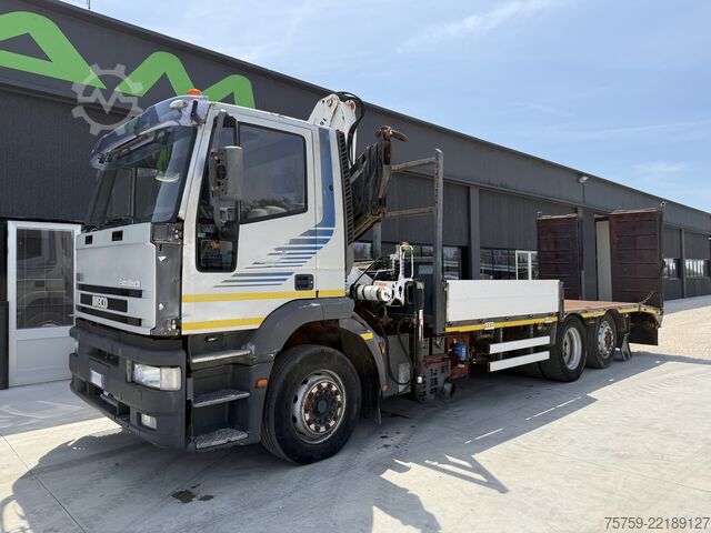 γερανός τοποθετημένος σε φορτηγό Iveco Eurotech 240E42 Pritsche mit Rampen+Kran