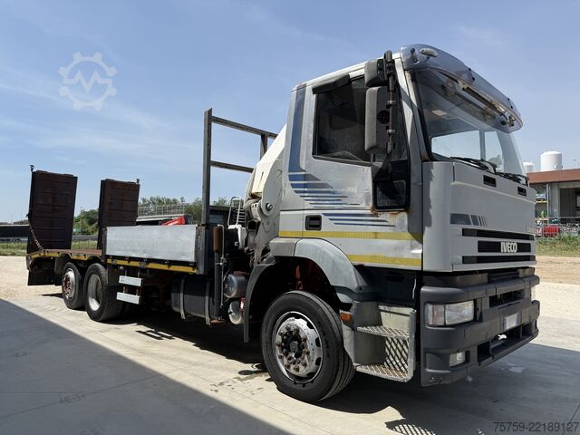 γερανός τοποθετημένος σε φορτηγό Iveco Eurotech 240E42 Pritsche mit Rampen+Kran