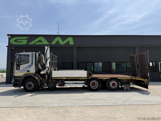 γερανός τοποθετημένος σε φορτηγό Iveco Eurotech 240E42 Pritsche mit Rampen+Kran