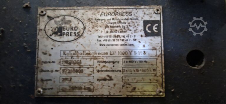 Ballepresse Europress Umwelttechnik GmbH EP 1000 V5 H3