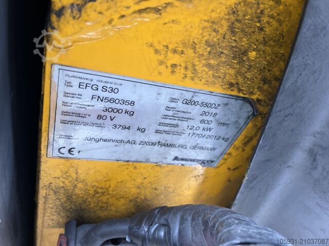 Elektro 4 Rad-Stapler Jungheinrich EFGS30