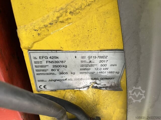 Elektro 4 Rad-Stapler Jungheinrich EFG425k