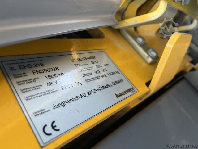 Elektro 3 Rad-Stapler Jungheinrich EFG216