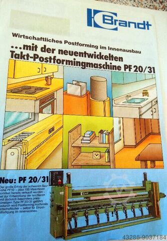 Postformingmachine in cyclusmodus Brandt PF 20/31