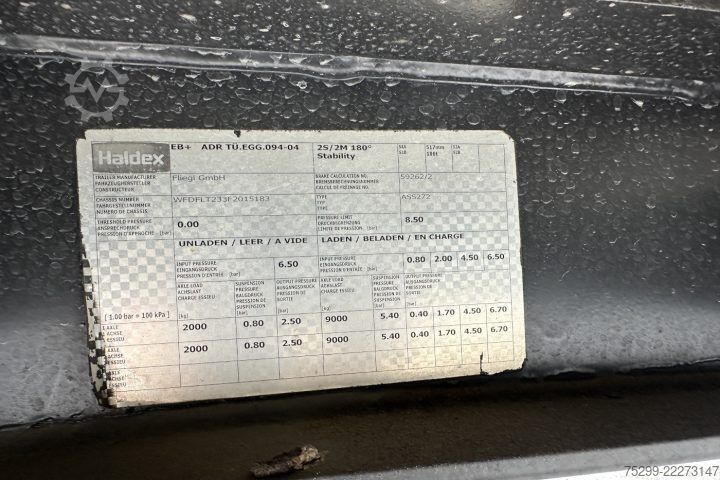 Yarı römork Fliegl ASS 272 Abschiebesystem / Swiss-Vehicle