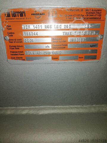 Încălzitor și ventilator F.M Ferrari Ventilator / Gebläse 90KW