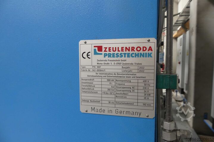 ZEULENRODA Presă Hidraulică cu Coloana Unică ZEULENRODA PRESSTECHNIK PYE 100 F