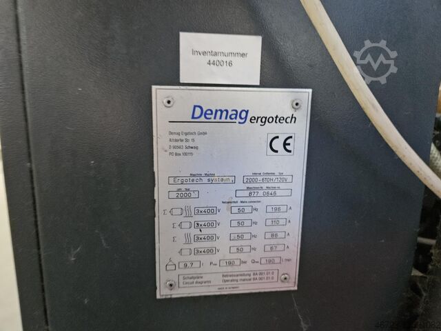 Mašina za brizganje plastike DEMAG ergotech 2000-610h/120v