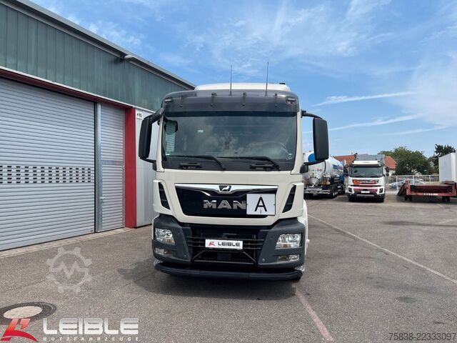Camión portacontenedores de gancho MAN TGS 26.460 6x2*Meiller RS21.65 ++ Kran Mulde