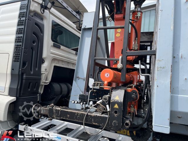 Camión portacontenedores de gancho MAN TGS 26.460 6x2*Meiller RS21.65 ++ Kran Mulde