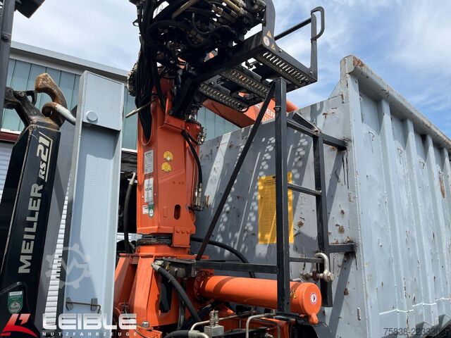 Camión portacontenedores de gancho MAN TGS 26.460 6x2*Meiller RS21.65 ++ Kran Mulde