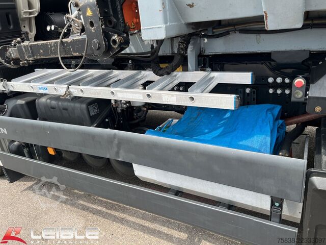 Camión portacontenedores de gancho MAN TGS 26.460 6x2*Meiller RS21.65 ++ Kran Mulde