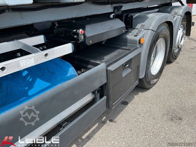 Camión portacontenedores de gancho MAN TGS 26.460 6x2*Meiller RS21.65 ++ Kran Mulde