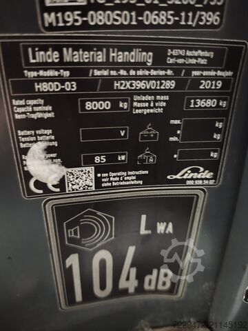 Manual stacker linde H80D-03