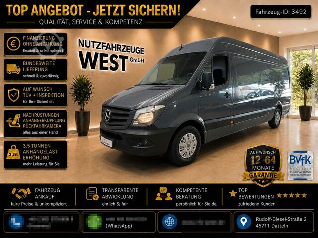 Βαν με ψηλή οροφή MERCEDES-BENZ Sprinter 314/316 CDI Maxi*AHK=3.500Kg*Garantie*