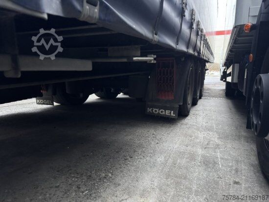 Brandalı açık yarı römork KöGEL 3-ACHS MEGA-TRAILER, S24-1, SAF-ACHSEN, HUBDACH