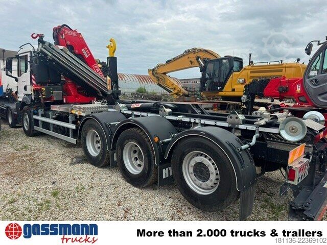 Haakarm vrachtwagen MAN TGS 35.480 8x4, Kran FASSI F275, Funk,