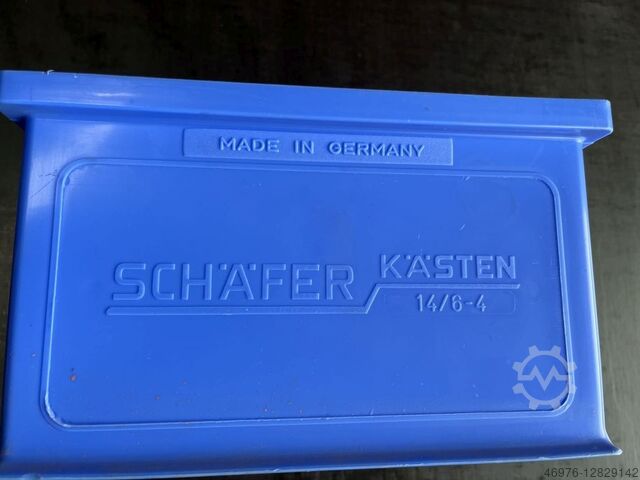 Stapeltransportkasten Stapelkiste Kiste SSI Schäfer Typ: 14/6-4 / 1 Stück / blau Außenabm.: 210 x 150 x 123 mm (BxTxH)