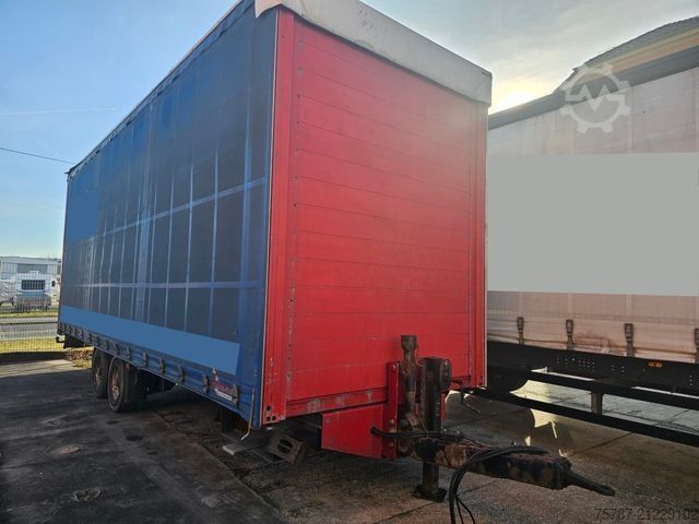 Flatbed truck with tarp SCANIA G410 Volumen, Edscha, Hubdach+Tandemhänger