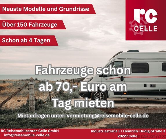 Half-integraal camper CHAUSSON Welcome 737 Klima, SAT/TV, Solar