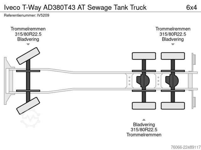 Tank Iveco T-Way AD380T43 AT Sewage Tank Truck