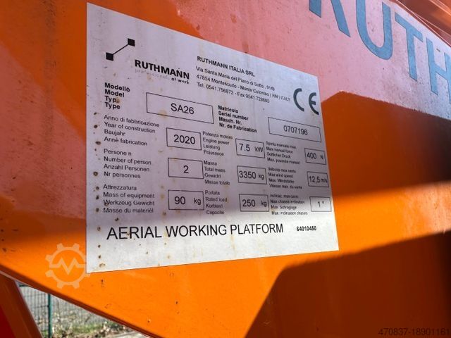 Werkplatform Rutmann SA 26 / Raupenbühne / Funk