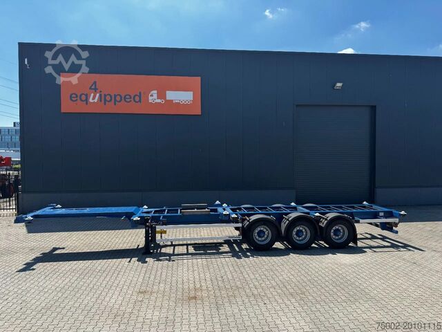 Containervervoer Groenewegen 40FT HC-chassis, BPW+Drum, liftaxle, NL-Chassis