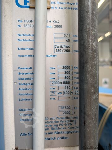 Hidraulikus prés Hylatechnik HSSP 300-3-XA4