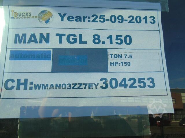 Sistema de brazo de gancho MAN TGL 8.150 + EURO 6