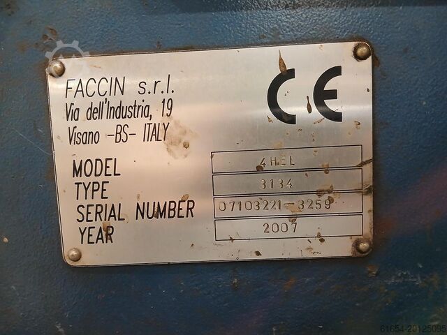 Polovna hidraulična valjaonica limova FACCIN, model 4 HEL-3134 FACCIN 4 HEL-3134