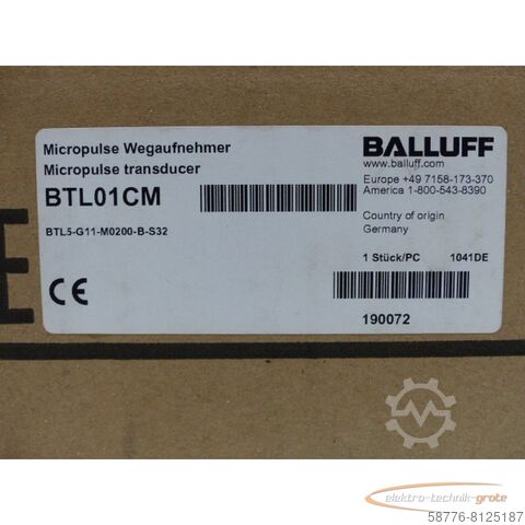 Componente Balluff Balluff BTL01CM / BTL5-G11-M0200-B-S32 Micropulse Wegaufnehmer SN1041DE