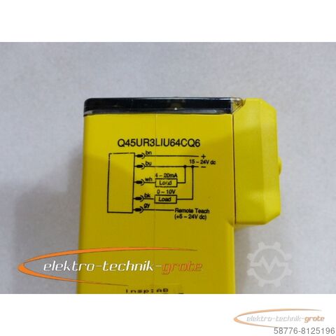Component Banner Q45UR3LIU64CQ6K Analog Q45R Remote Ultrasonic Sensor Kit- ! -